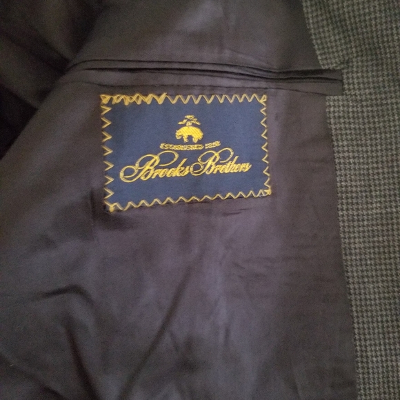 BROOKS BROTHERS UNION MADE IN USA GRAY WOOL BLAZER JACKET SIZE 42R - Picture 7 of 7